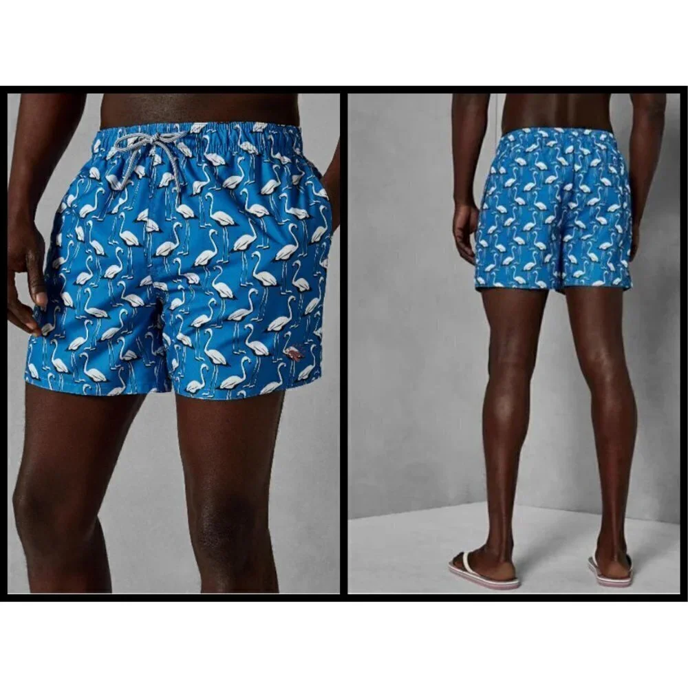 💕TED BAKER💕 Geo Flamingo Print Swim Shorts 2XL